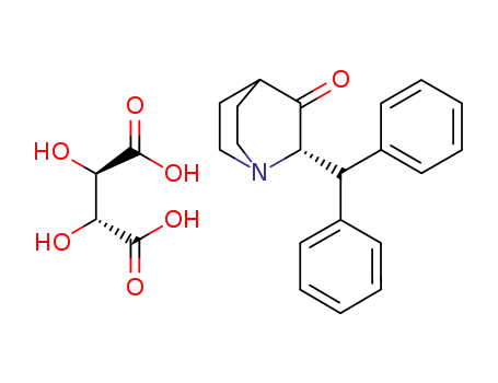 Molecular Structure of 683206-54-4 (1-Azabicyclo[2.2.2]octan-3-one, 2-(diphenylmethyl)-, (2S)-,
(2R,3R)-2,3-dihydroxybutanedioate (1:1))