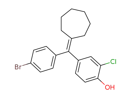 Phenol, 4-[(4-bromophenyl)cycloheptylidenemethyl]-2-chloro-