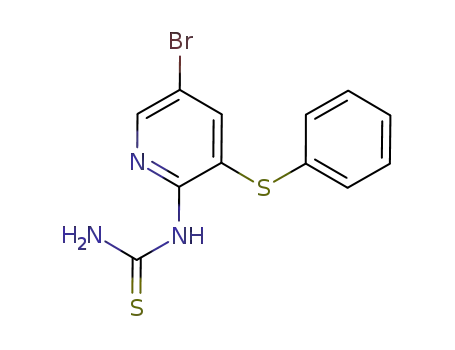 Molecular Structure of 953045-29-9 (1-(5-bromo-3-(phenylthio)pyridin-2-yl)thiourea)