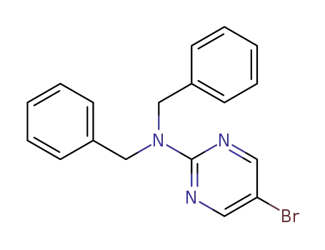 Molecular Structure of 886366-28-5 (2?N,N?dibenzylamino?5?bromopyrimidine)