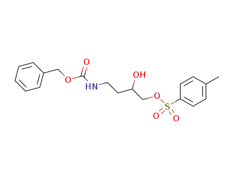 Molecular Structure of 1072792-91-6 (toluene-4-sulfonic acid (rac)-4-benzyloxycarbonylamino-2-hydroxy-butyl ester)