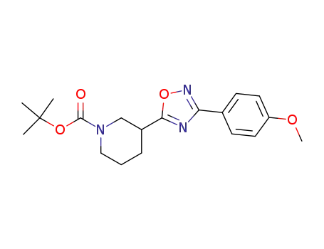 3-[3-(4-methoxy-phenyl)-[1,2,4]oxadiazol-5-yl]-piperidine-1-carboxylic acid tert-butyl ester