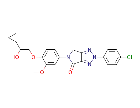2-(4-chlorophenyl)-5-(4-(2-cyclopropyl-2-hydroxyethoxy)-3-methoxyphenyl)-5,6-dihydropyrrolo[3,4-d][1,2,3]triazol-4(2H)-one