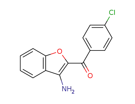 Molecular Structure of 70344-79-5 ((3-AMINO-1-BENZOFURAN-2-YL)(4-CHLOROPHENYL)METHANONE)