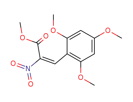 Molecular Structure of 111705-26-1 (2-Propenoic acid, 2-nitro-3-(2,4,6-trimethoxyphenyl)-, methyl ester, (E)-)