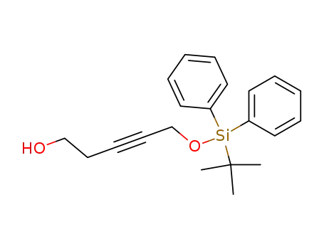 Molecular Structure of 117471-68-8 (3-Pentyn-1-ol, 5-[[(1,1-dimethylethyl)diphenylsilyl]oxy]-)
