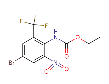 Molecular Structure of 444901-29-5 (ethyl 4-bromo-2-nitro-6-(trifluoromethyl)phenylcarbamate)