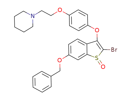 Piperidine,
1-[2-[4-[[2-bromo-1-oxido-6-(phenylmethoxy)benzo[b]thien-3-yl]oxy]phen
oxy]ethyl]-