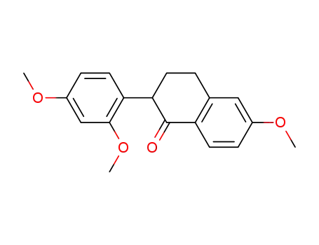 Molecular Structure of 872857-74-4 (2-(2,4-dimethoxyphenyl)-6-methoxy-3,4-dihydronaphthalen-1(2H)-one)