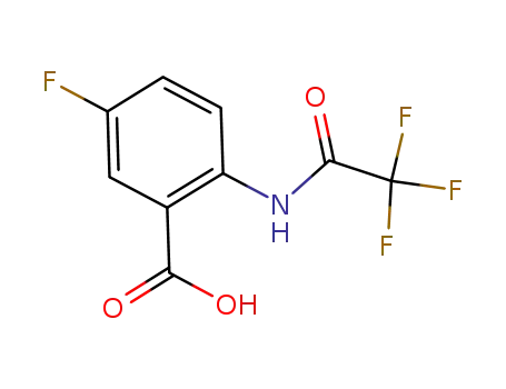 Molecular Structure of 49579-59-1 (Benzoic acid, 5-fluoro-2-[(trifluoroacetyl)amino]-)