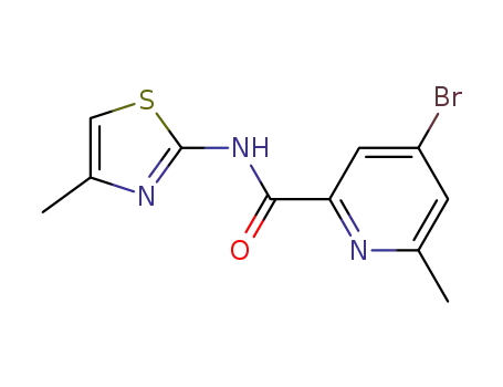4-Bromo-6-methyl-pyridine-2-carboxylic acid (4-methyl-thiazol-2-yl)-amide