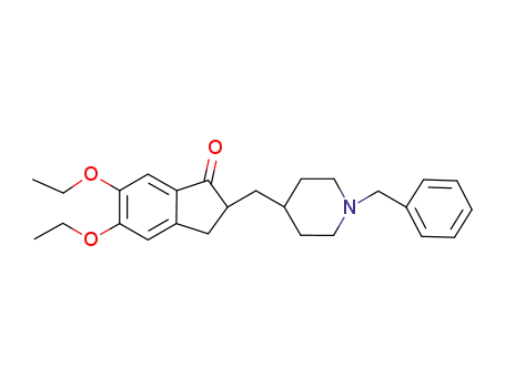 Molecular Structure of 120014-09-7 (1H-Inden-1-one,
5,6-diethoxy-2,3-dihydro-2-[[1-(phenylmethyl)-4-piperidinyl]methyl]-)