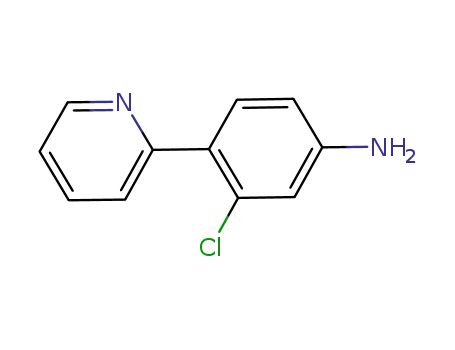Molecular Structure of 1044209-44-0 (3-CHLORO-4-(PYRIDIN-2-YL)ANILINE)