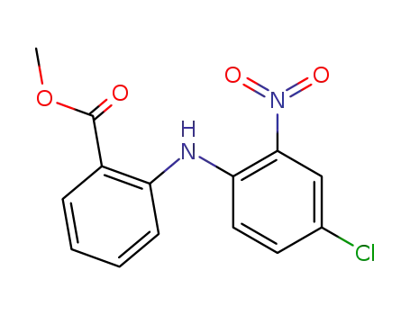 Molecular Structure of 62889-51-4 (Benzoic acid, 2-[(4-chloro-2-nitrophenyl)amino]-, methyl ester)