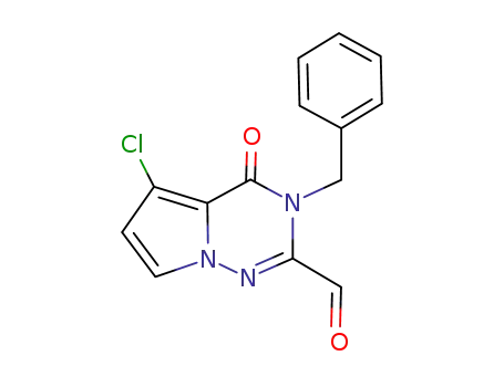 3-benzyl-5-chloro-4-oxo-3,4-dihydro-pyrrolo[2,1-f][1,2,4]triazine-2-carbaldehyde