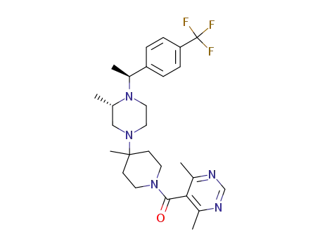4-[(3S)-4-[(S)-4-(Trifluoromethyl)-alpha-methylbenzyl]-3-methyl-piperazino]-4-methylpiperidino 4,6-dimethyl-5-pyrimidinyl ketone