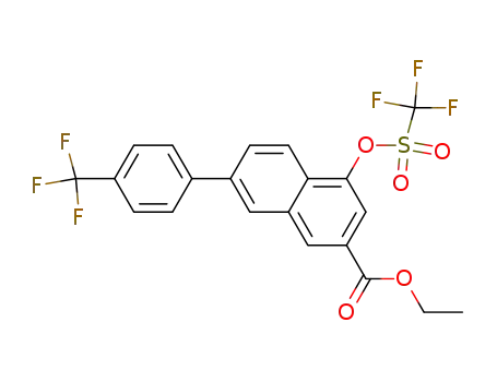 ethyl 7-(4-(trifluoromethyl)phenyl)-4-(((trifluoromethyl)sulfonyl)oxy)-2-naphthoate
