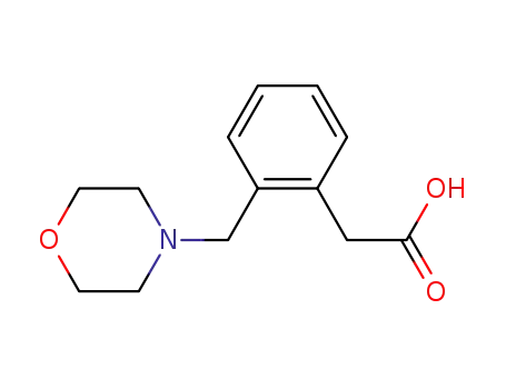 Molecular Structure of 73389-76-1 (2-[2-(MORPHOLINOMETHYL)PHENYL]ACETIC ACID)