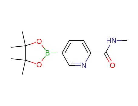 Molecular Structure of 945863-21-8 (2-(N-Methylaminocarbonyl)-5-pyridineboronic acid pincol ester)