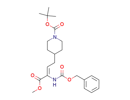 4-(3-benzyloxycarbonylamino-3-methoxycarbonyl-allyl)-piperidine-1-carboxylic acid <i>tert</i>-butyl ester