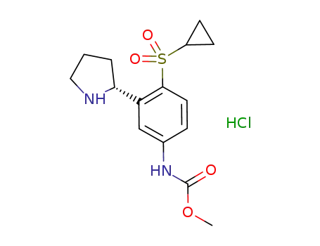 (R)-methyl 4-(cyclopropylsulfonyl)-3-(pyrrolidin-2-yl)phenylcarbamate hydrochloride