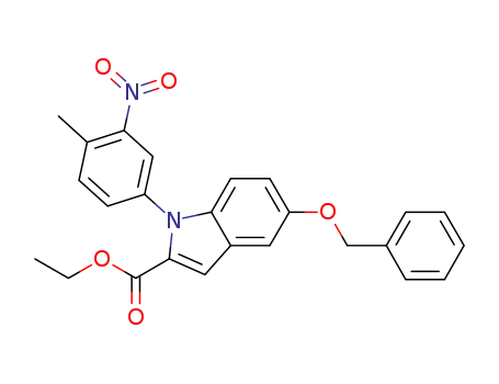 5-benzyloxy-1-(4-methyl-3-nitrophenyl)indole-2-carboxylic acid ethyl ester