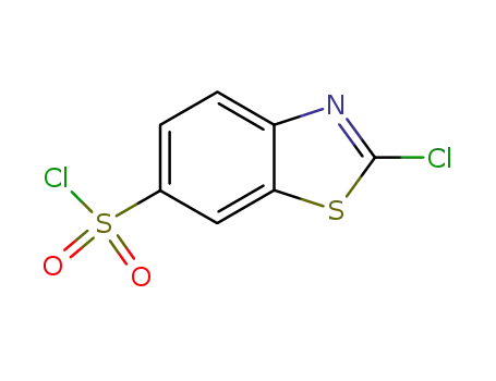 Molecular Structure of 6608-50-0 (2-CHLORO-6-CHLOROSULFONYLBENZOTHIAZOLE)