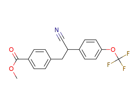 4-[2-cyano-2-(4-trifluoromethoxyphenyl)ethyl]benzoic acid methyl ester