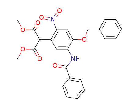 Propanedioic acid,
[5-(benzoylamino)-2-nitro-4-(phenylmethoxy)phenyl]-, dimethyl ester