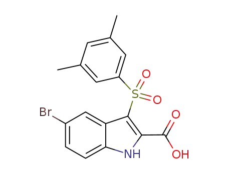 5-bromo-3-[(3,5-dimethylphenyl)sulfonyl]-1H-indole-2-carboxylic acid