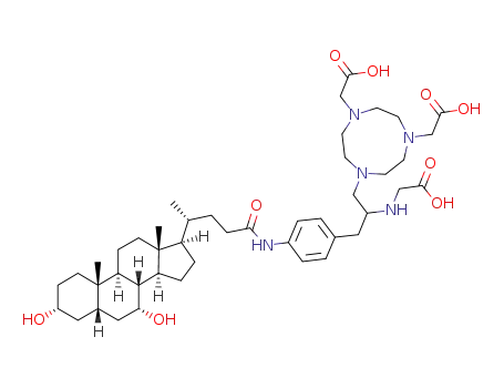 [4-carboxymethyl-7-(2-(carboxymethyl-amino)-3-{4-[(R)-4-((3R,5S,7R,8R,9S,10S,13R,14S,17R)-3,7-dihydroxy-10,13-dimethylhexadecahydro-cyclopenta[a]phenanthren-17-yl)-pentanoylamino]phenyl}-propyl)-[1,4,7]triazonan-1-yl]-acetic acid