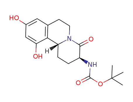 (+)-(3S,11bR)-3-(tert-butoxycarbonylamino)-9,11-dihydroxy-2,3,6,7-tetrahydro-1H-pyrido[2,1-a]isoquinolin-4(11bH)-one