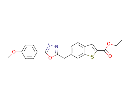 ethyl 6-{[5-(4-methoxyphenyl)-1,3,4-oxadiazol-2-yl]methyl}-1-benzothiophene-2-carboxylate