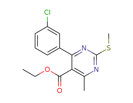 5-Pyrimidinecarboxylic acid,
4-(3-chlorophenyl)-6-methyl-2-(methylthio)-, ethyl ester