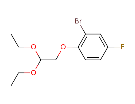 Molecular Structure of 253429-18-4 (2-Bromo-1-(2,2-diethoxyethoxy)-4-fluorobenzene)