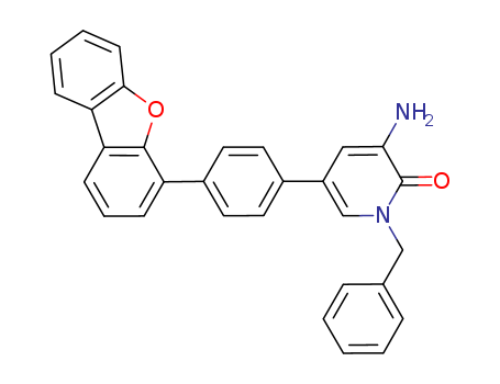 2(1H)-Pyridinone,
3-amino-5-[4-(4-dibenzofuranyl)phenyl]-1-(phenylmethyl)-