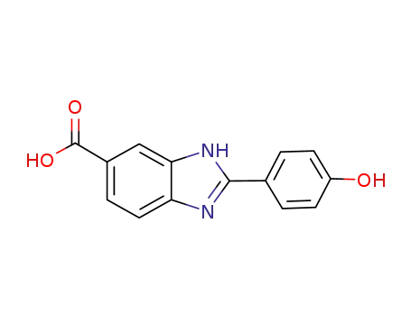Molecular Structure of 174533-98-3 (2-(4-HYDROXY-PHENYL)-3H-BENZOIMIDAZOLE-5-CARBOXYLIC ACID)