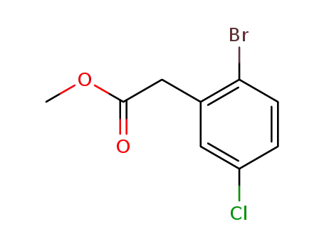 Molecular Structure of 455957-76-3 (Methyl 2-(2-broMo-5-chlorophenyl)acetate)