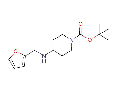 Molecular Structure of 883516-51-6 (N-BOC-4-[(2-FURYLMETHYL)AMINO]PIPERIDINE)
