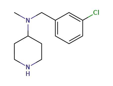 Molecular Structure of 1119450-00-8 (N-(3-chlorobenzyl)-N-methylpiperidin-4-amine)