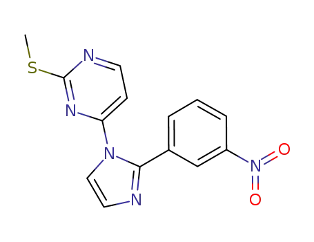 2-(methylthio)-4-(2-(3-nitrophenyl)-1H-imidazol-1-yl)pyrimidine