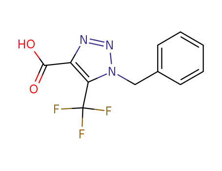 Molecular Structure of 840490-17-7 (1H-1,2,3-Triazole-4-carboxylic acid,
1-(phenylmethyl)-5-(trifluoromethyl)-)