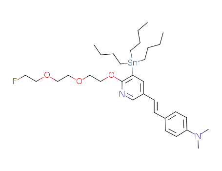 (E)-(5-tri-butylstannyl-6-{2-[2-(2-fluoroethoxy)ethoxy]ethoxy}pyridin-3-yl)-2-(4-dimethylaminophenyl)-ethylene
