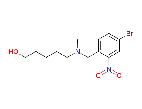 Molecular Structure of 807639-69-6 (1-Pentanol, 5-[[(4-bromo-2-nitrophenyl)methyl]methylamino]-)