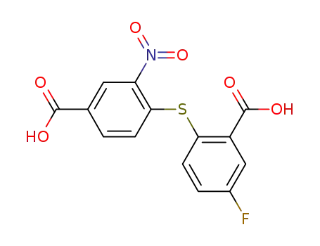 4-(4-fluoro-2-carboxyphenylsulfanyl)-3-nitrobenzoic acid