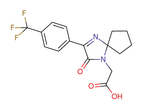 {2-oxo-3-[4-(trifluoromethyl)phenyl]-1,4-diazaspiro[4.4]non-3-en-1-yl}acetic acid