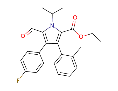 4-(4-fluoro-phenyl)-5-formyl-1-isopropyl-3-o-tolyl-1H-pyrrole-2-carboxylic acid ethyl ester