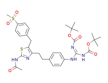 di-tert-butyl ((Z)-{[4-(2-{2-(acetylamino)-5-[4-(methylsulfonyl)benzyl]-1,3-thiazol-4-yl}ethyl)phenyl]amino}-methylidene)biscarbamate