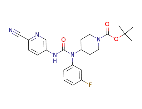 1,1-dimethylethyl 4-[{[(6-cyano-3-pyridinyl)amino]carbonyl}(3-fluorophenyl)amino]-1-piperidinecarboxylate