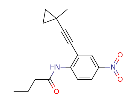 N-[2-(1-methylcyclopropylethynyl)-4-nitrophenyl]butyramide